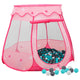 Vidaxl Kinderspielzelt mit 250 Bällen 102x102x82 cm Pink