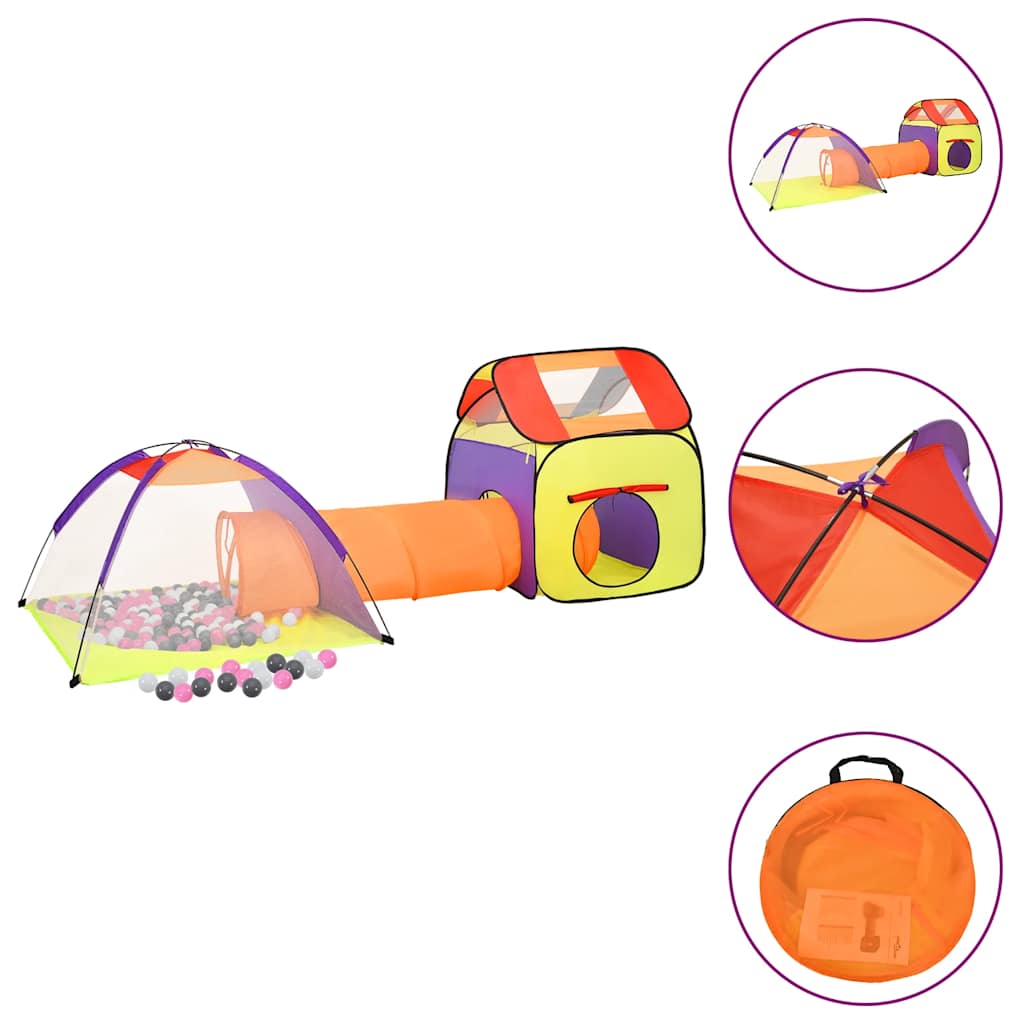 Vidaxl Kinderspielzelt mit 250 Bällen 338x123x111 cm Multi -Colored