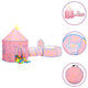 Vidaxl Kinderspielzelt mit 250 Bällen 301x120x128 cm Pink