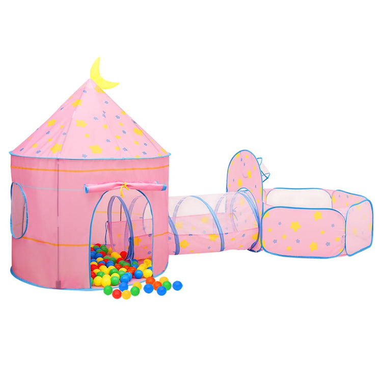Vidaxl Kinderspielzelt mit 250 Bällen 301x120x128 cm Pink