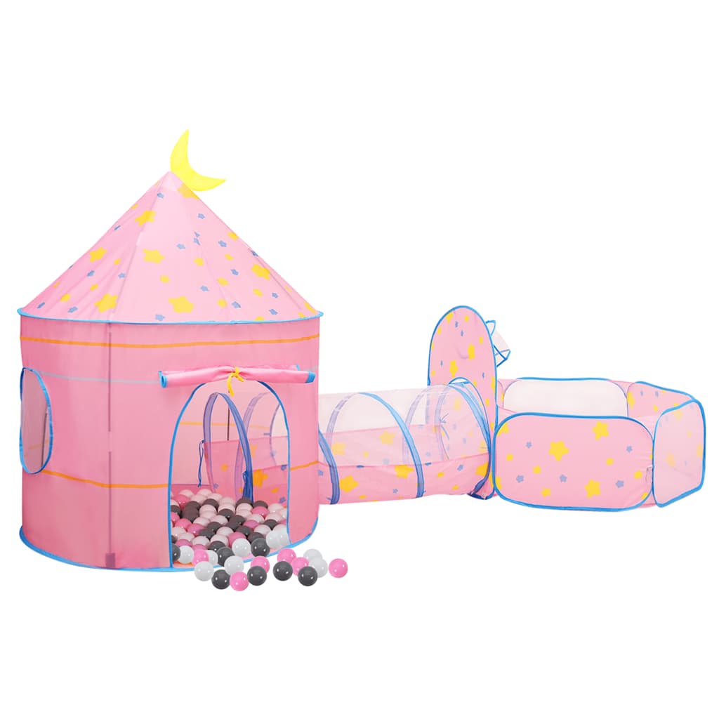 Vidaxl Kinderspielzelt mit 250 Bällen 301x120x128 cm Pink