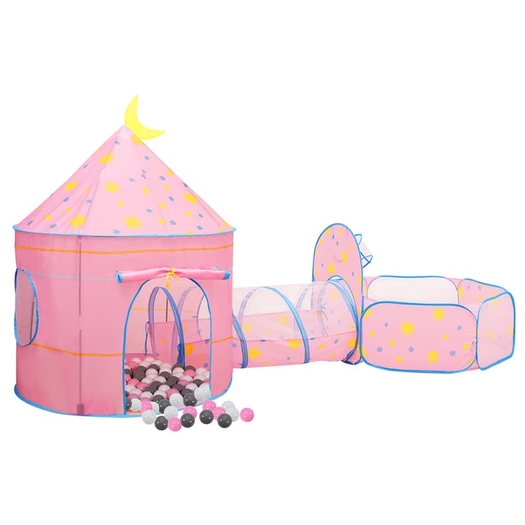 Vidaxl Kinderspielzelt mit 250 Bällen 301x120x128 cm Pink