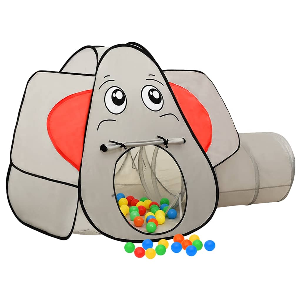 Vidaxl Kinderspielzelt mit 250 Bällen Elefant 174x86x101 cm Grau