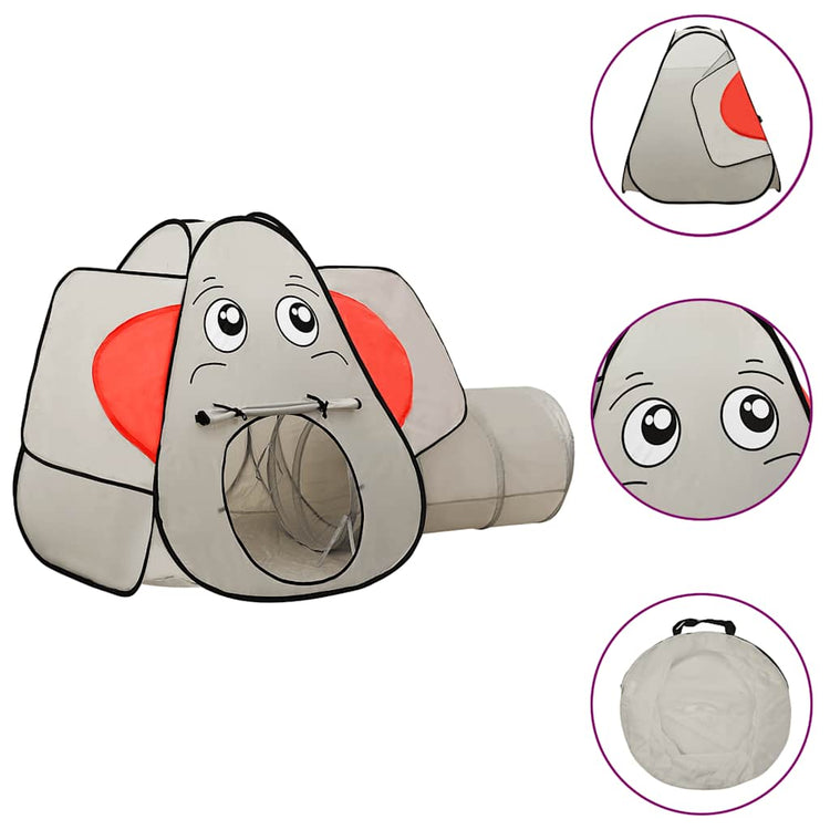 Vidaxl Kinderspielzelt mit 250 Bällen Elefant 174x86x101 cm Grau