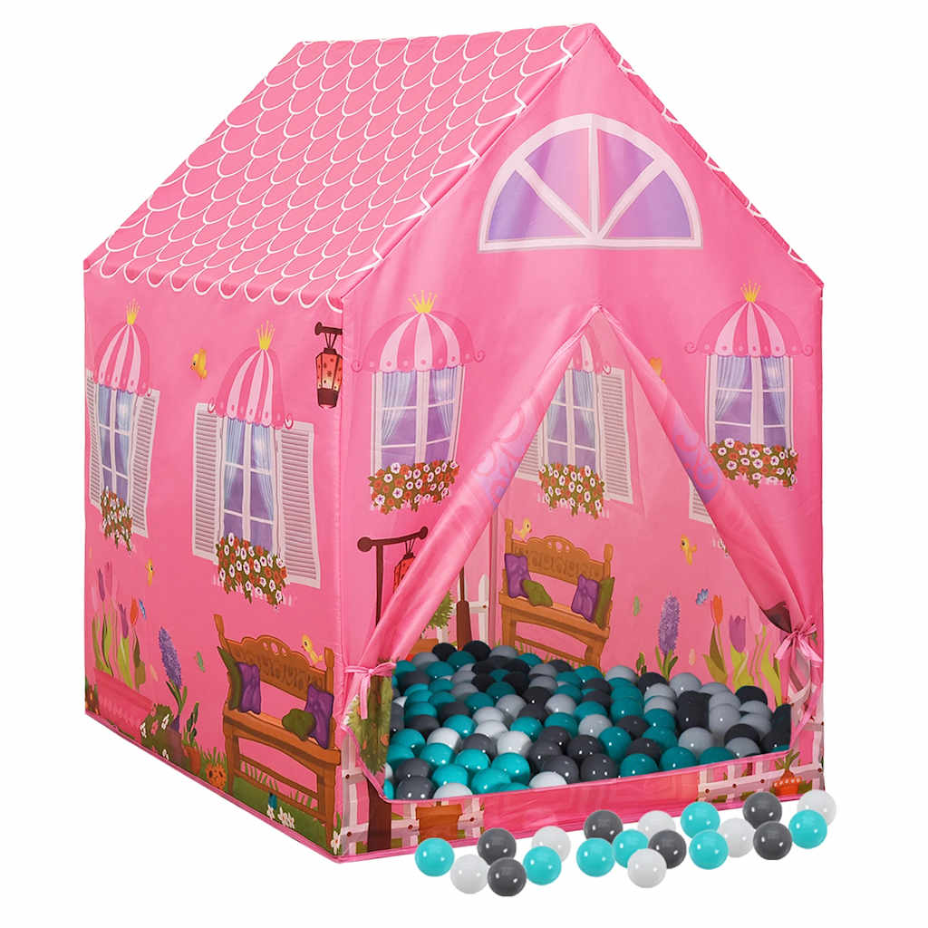 Vidaxl Kinderspielzelt mit 250 Bällen 69x94x104 cm Pink