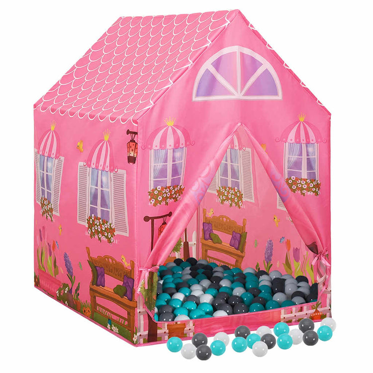 Vidaxl Kinderspielzelt mit 250 Bällen 69x94x104 cm Pink