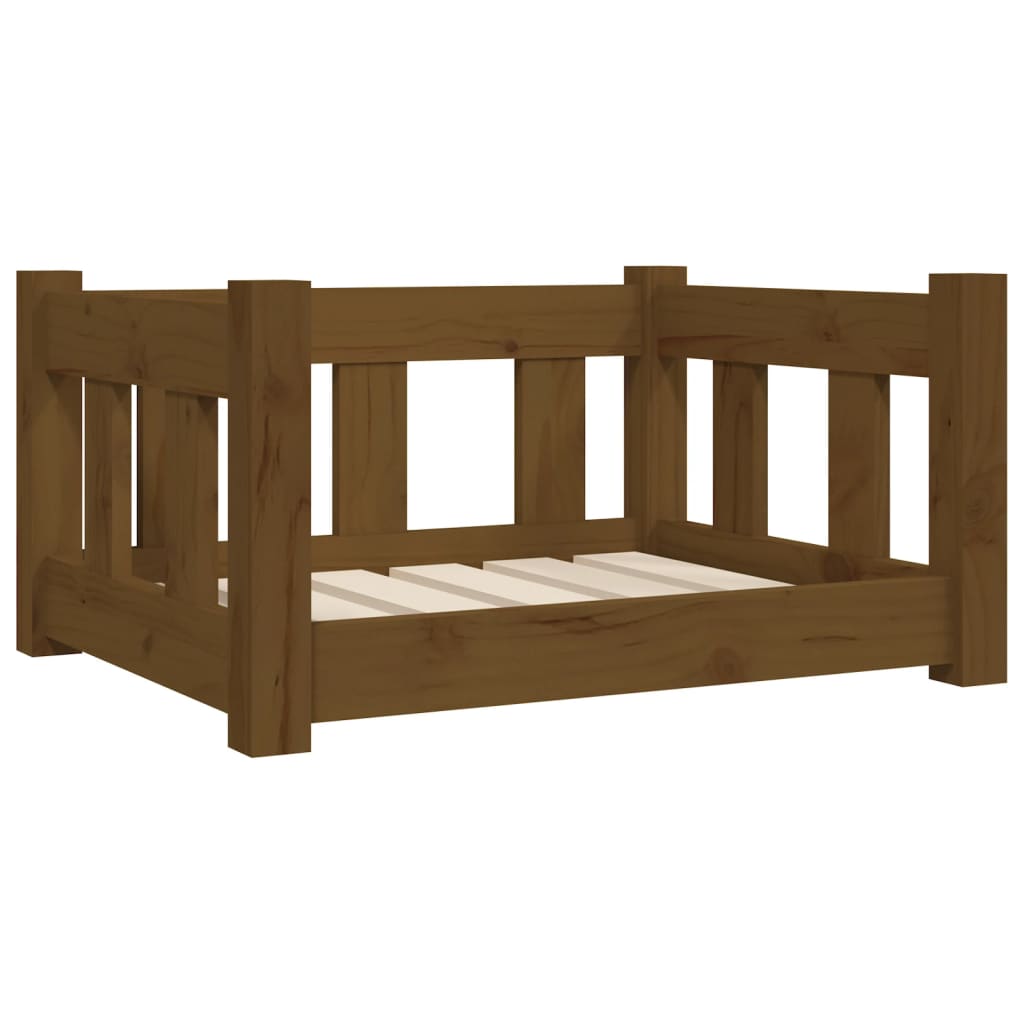 Vidaxl Hundekorb 55,5 x 45,5 x 28 cm Festkiefer Honigbraun