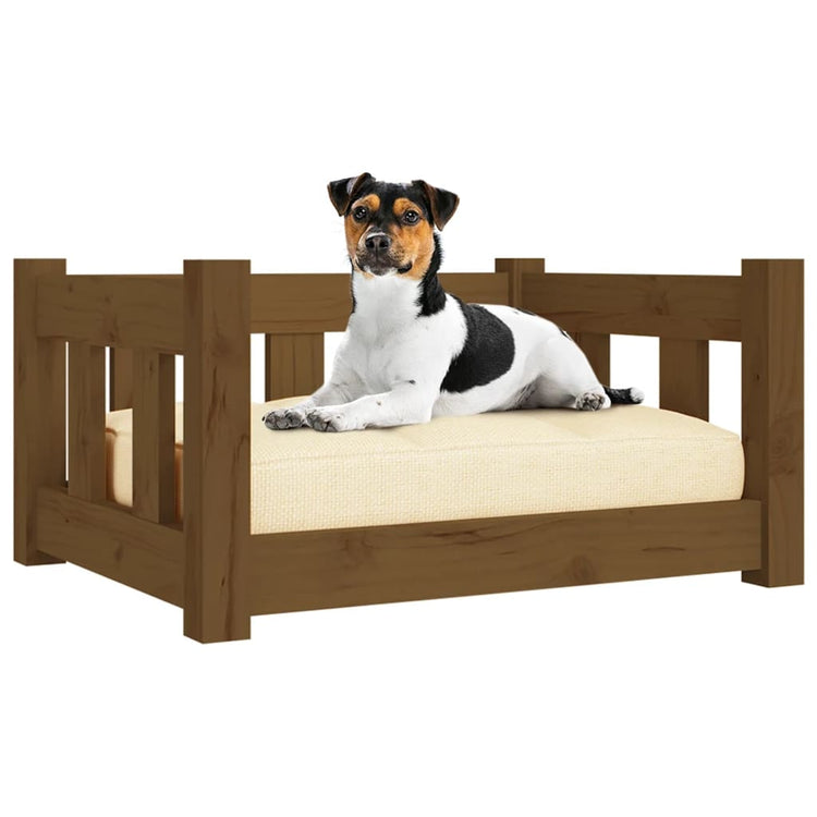 Vidaxl Hundekorb 55,5 x 45,5 x 28 cm Festkiefer Honigbraun