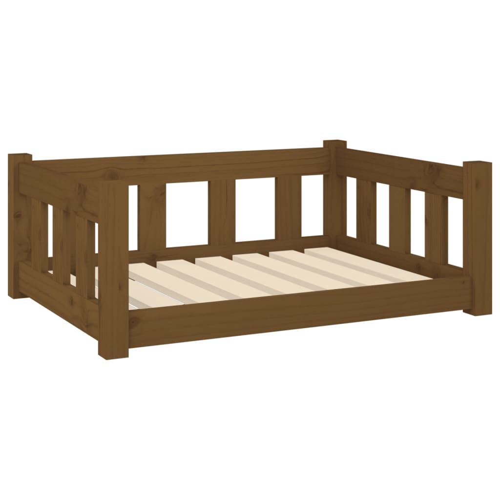 Vidaxl Hundekorb 75,5 x 55,5 x 28 cm Festkiefer Honigbraun