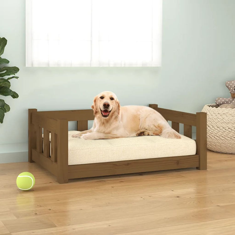 Vidaxl Hundekorb 75,5 x 55,5 x 28 cm Festkiefer Honigbraun