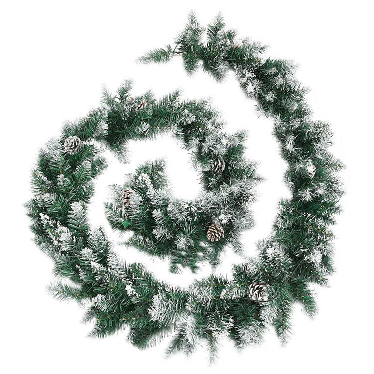 Vidaxl Weihnachtsgirlande mit LED -Leuchten 5,2 m PVC Grün
