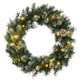 Vidaxl Weihnachtskranz mit LED -Leuchten 60 cm PVC Grün