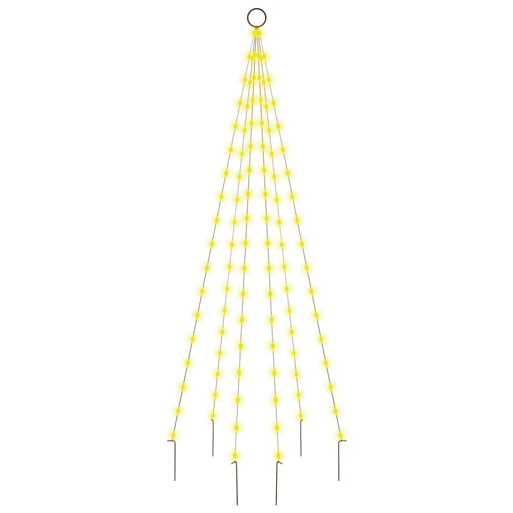 Vidaxl Flagmpole Weihnachtsbaum 108 LEDs warm weiß 180 cm