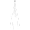 VIDAXL -Flaggmast Weihnachtsbaum 108 LEDs kalt weiß 180 cm