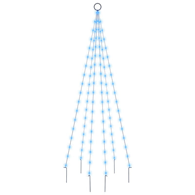 Vidaxl Flagmpole Weihnachtsbaum 108 LEDs Blau 180 cm