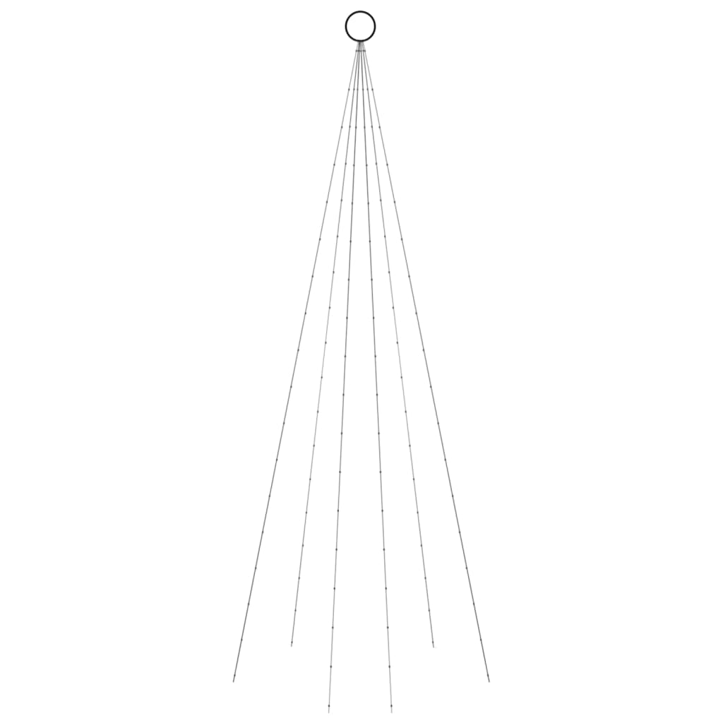 Vidaxl Flagmpole Weihnachtsbaum 108 LEDs Blau 180 cm