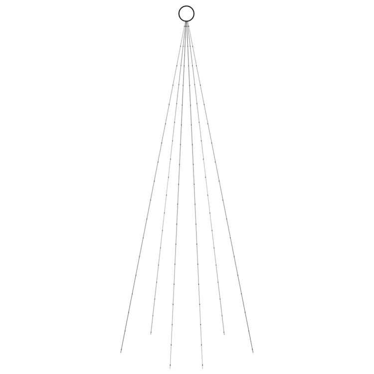 Vidaxl Flagmpole Weihnachtsbaum 108 LEDs Blau 180 cm