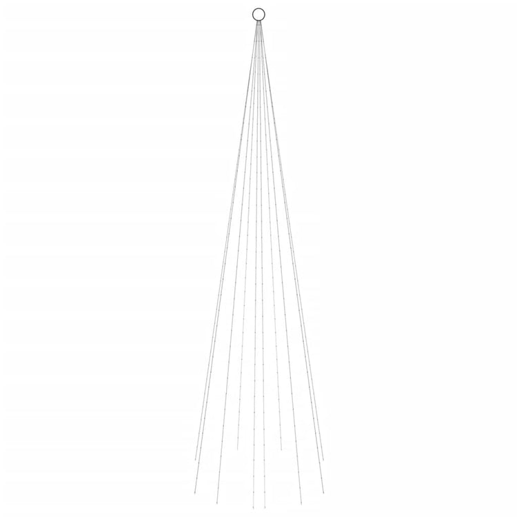 VIDAXL VLAGGenmast Weihnachtsbaum 310 LEDs mehrfarbig 300 cm