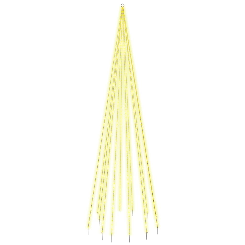 VidaXL Fahnenmast Weihnachtsbaum 732 LEDs warmweiß 500 cm