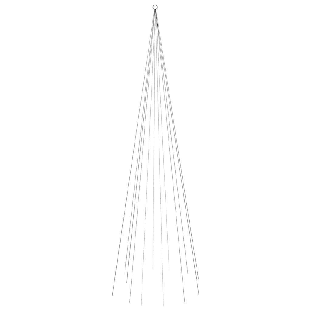 VidaXL Fahnenmast Weihnachtsbaum 732 LEDs warmweiß 500 cm