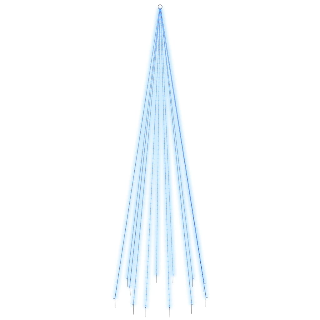 Vidaxl Flagmpole Weihnachtsbaum 732 LEDs Blau 500 cm