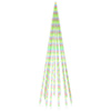 VIDAXL VLAGGenmast Weihnachtsbaum 732 LEDs mehrfarbig 500 cm