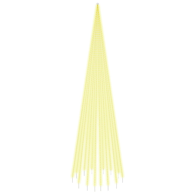 VidaXL Fahnenmast Weihnachtsbaum 1134 LEDs warmweiß 800 cm