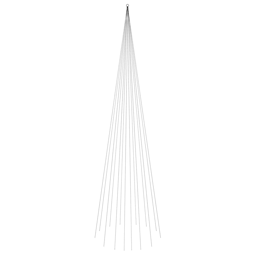 VidaXL Fahnenmast Weihnachtsbaum 1134 LEDs warmweiß 800 cm