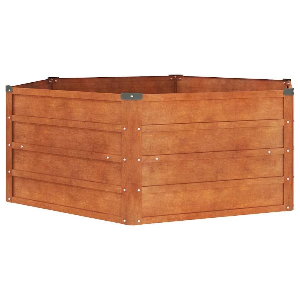 VIDAXL -Pflanzer erhoben 129 x 129 x 45 cm Corten Stahl Rusty