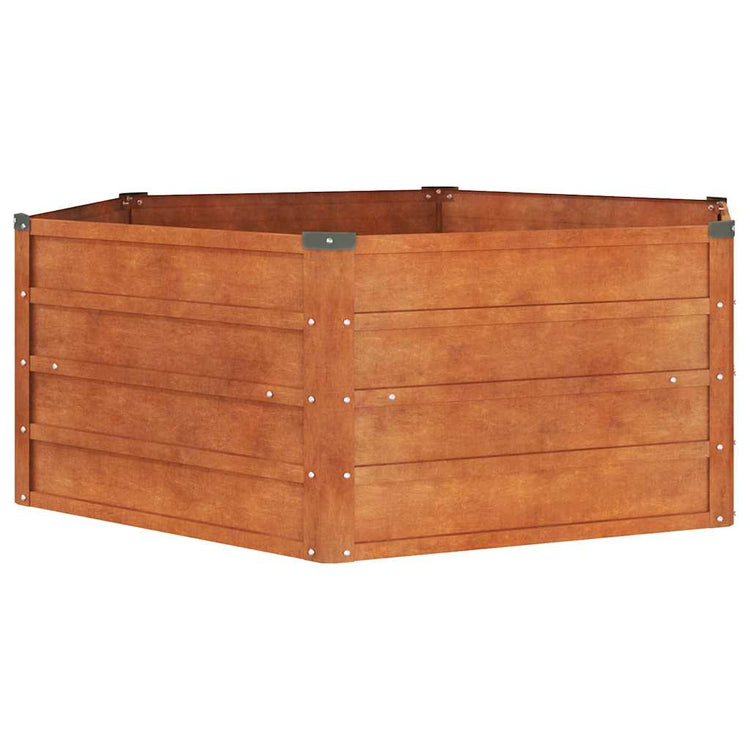 VIDAXL -Pflanzer erhoben 129 x 129 x 45 cm Corten Stahl Rusty