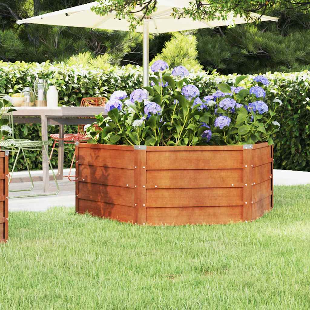 VIDAXL -Pflanzer erhoben 129 x 129 x 45 cm Corten Stahl Rusty