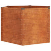 VIDAXL -Pflanzer erhoben 129 x 129 x 77 cm Corten Stahl Rusty