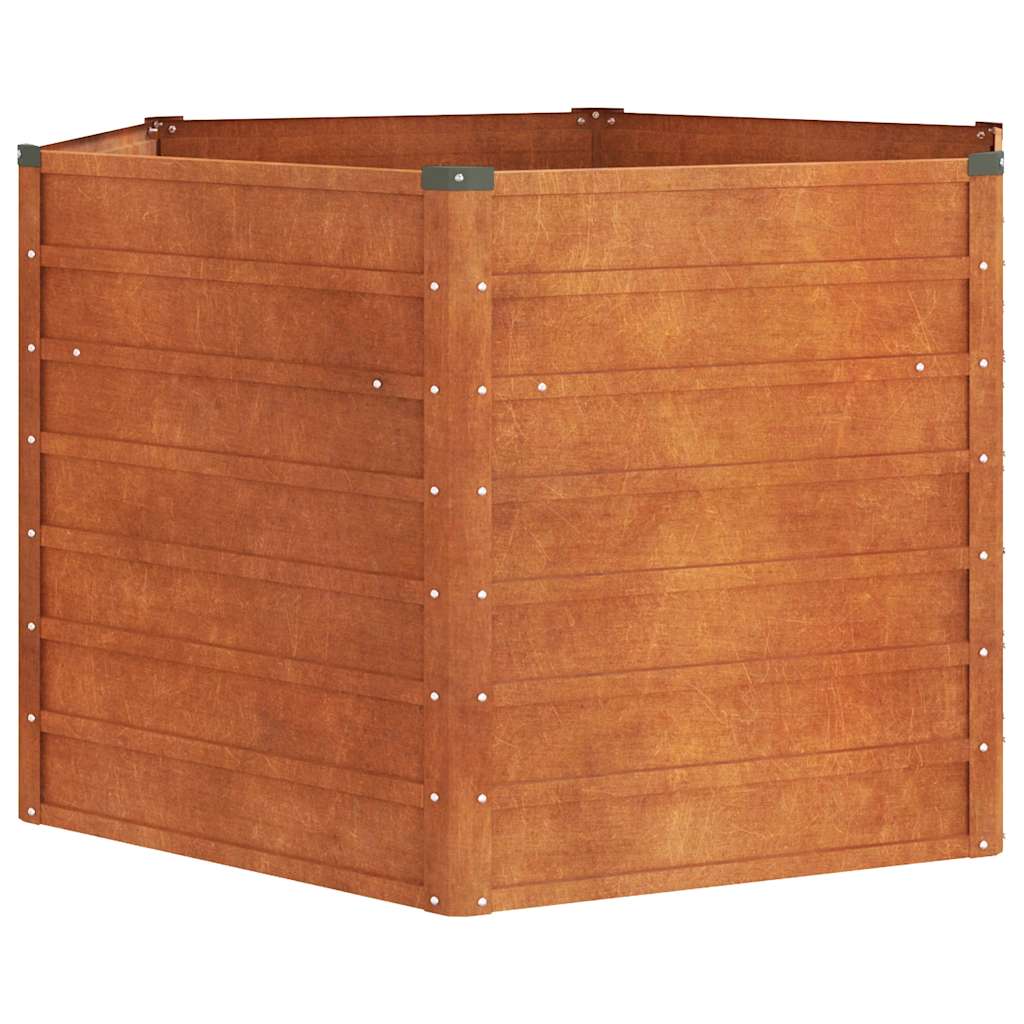 VIDAXL -Pflanzer erhoben 129 x 129 x 77 cm Corten Stahl Rusty