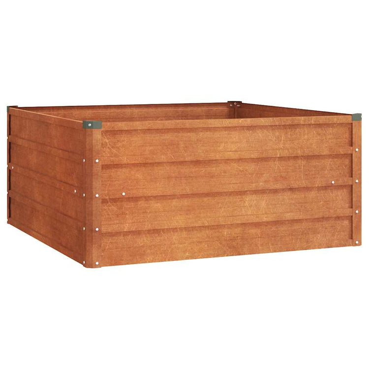 VIDAXL -Pflanzer erhoben 100x100x45 cm Corten Stahl Rusty