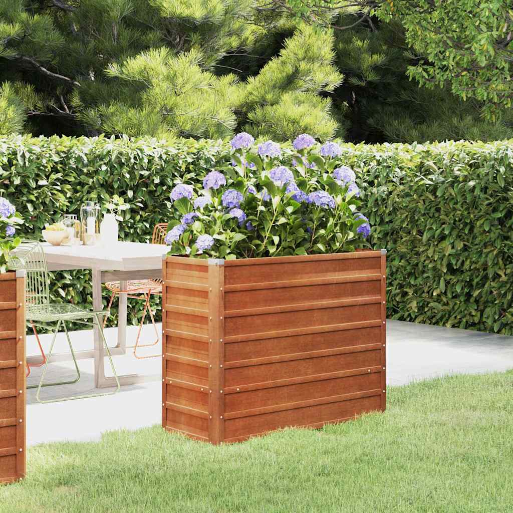 VIDAXL -Pflanzer erhoben 100x40x77 cm Corten Stahl Rusty