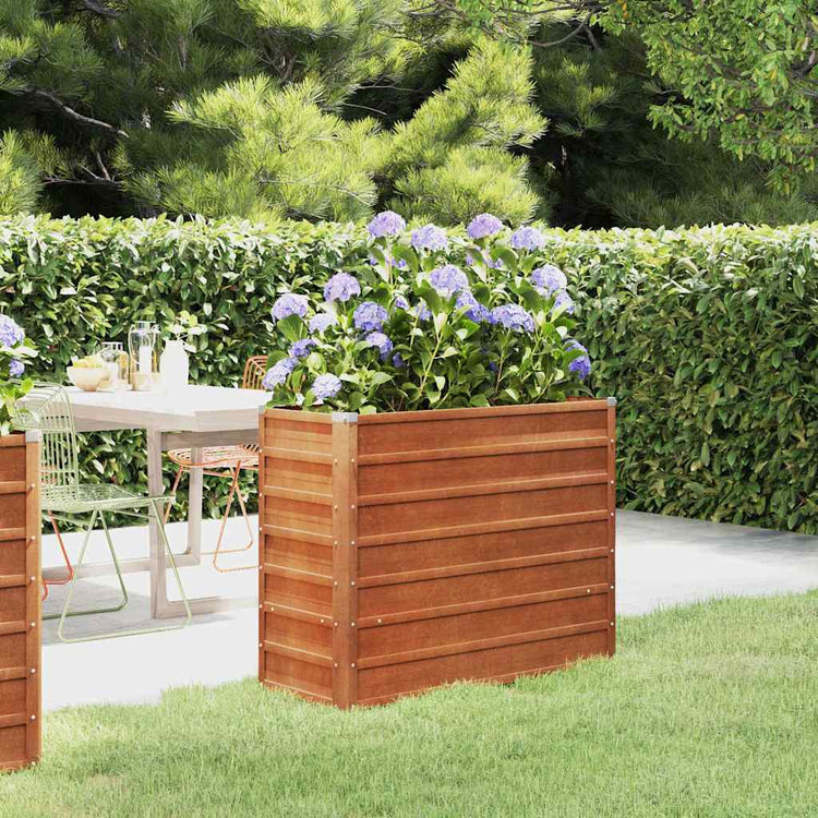 VIDAXL -Pflanzer erhoben 100x40x77 cm Corten Stahl Rusty