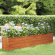 VIDAXL -Pflanzer erhöht 240 x 40 x 45 cm Corten Stahl Rusty