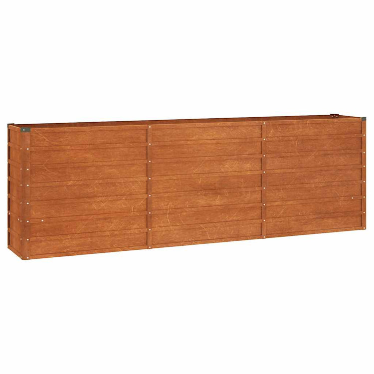 VIDAXL -Pflanzer erhöht 240 x 40 x 77 cm Corten Stahl Rusty