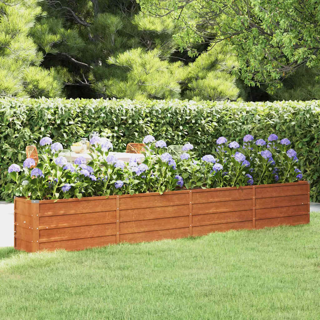 VIDAXL -Pflanzer eingefügt 320x40x45 cm Corten Stahl rosty