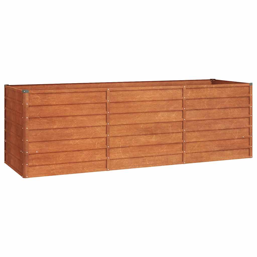 VIDAXL -Pflanzer erhöht 240 x 80 x 77 cm Corten Stahl Rusty