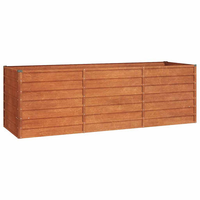 VIDAXL -Pflanzer erhöht 240 x 80 x 77 cm Corten Stahl Rusty