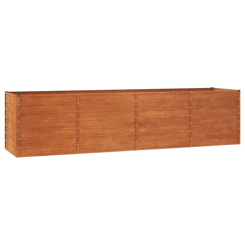 VIDAXL -Pflanzer erhöhte 320x80x77 cm Corten Stahl Rusty