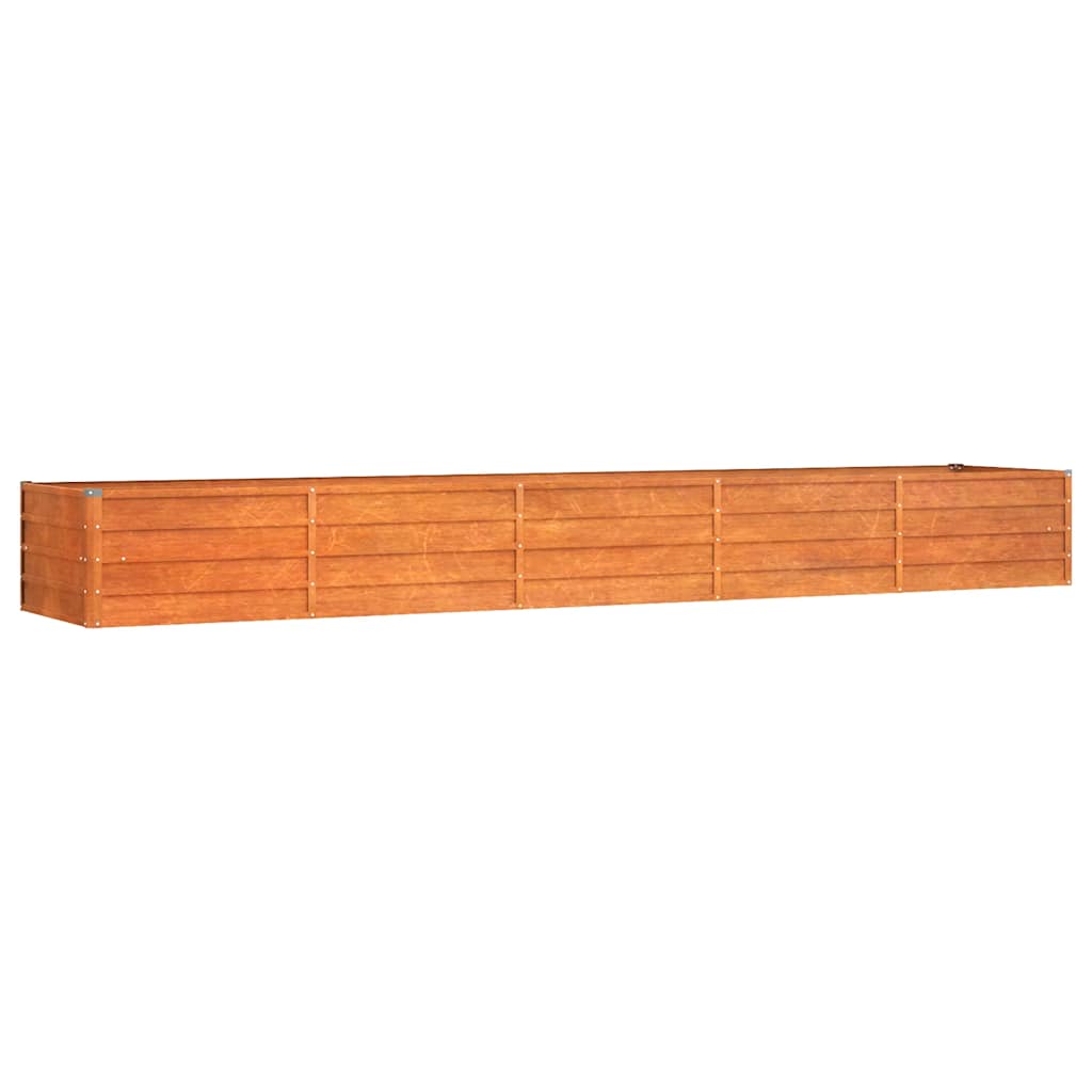Vidaxl -Pflanzer 400 x 80 x 45 cm Corten Stahl Rusty angehoben