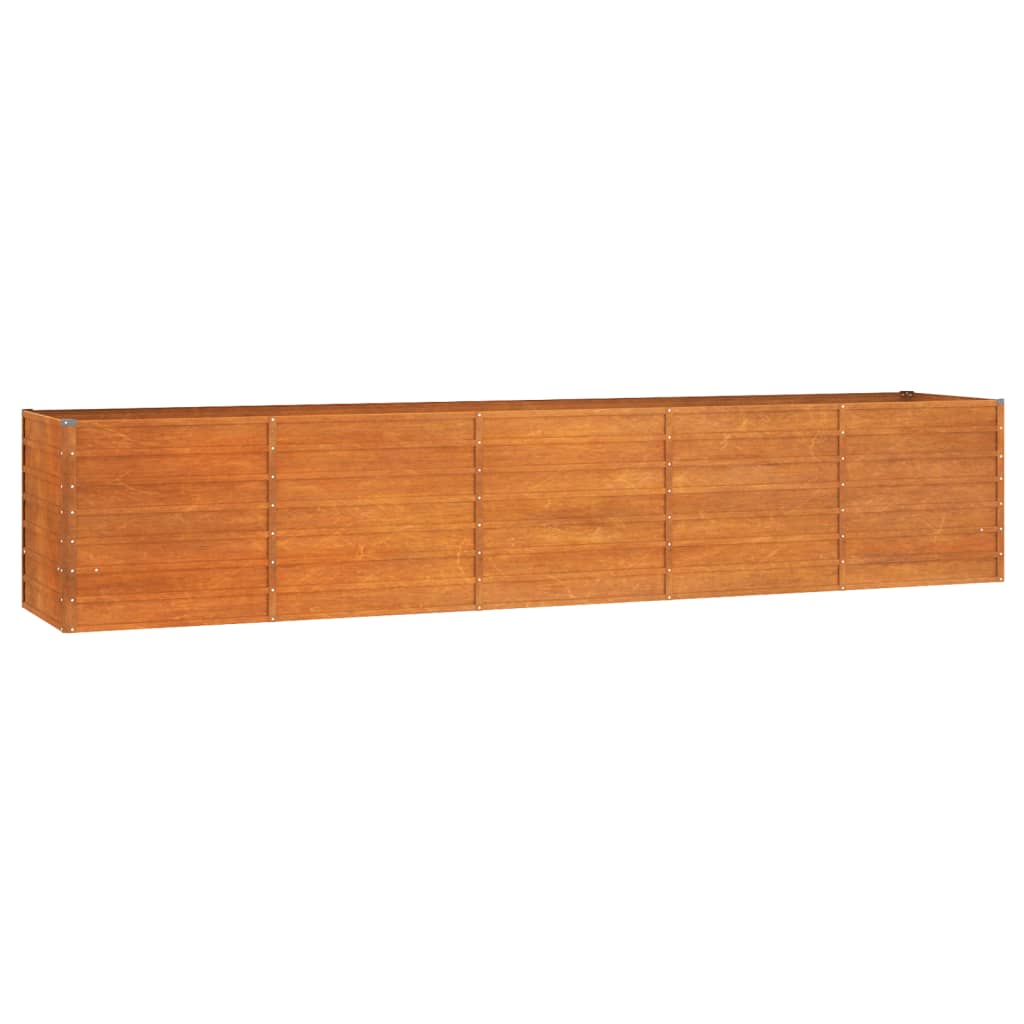 Vidaxl -Pflanzer 400x80x77 cm Corten Stahl Rusty angehoben
