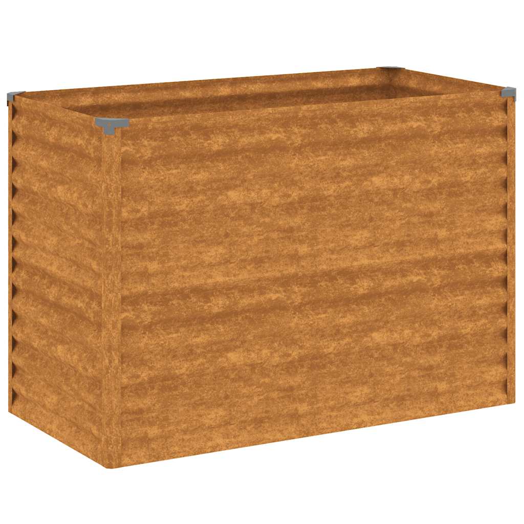 VIDAXL -Pflanzer erhoben 100x50x69 cm Cortenstaal