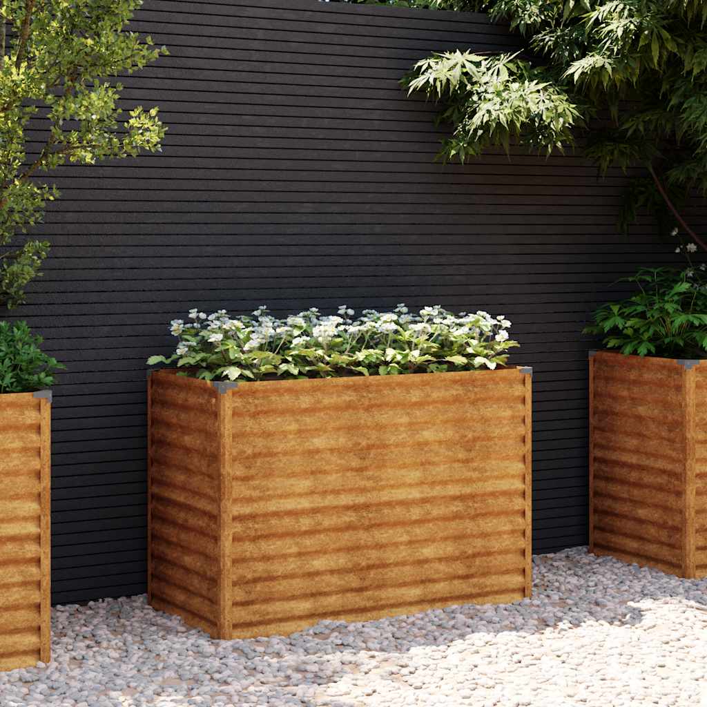 VIDAXL -Pflanzer erhoben 100x50x69 cm Cortenstaal