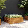 Vidaxl -Pflanzer erhoben 100x100x36 cm Cortenstaal