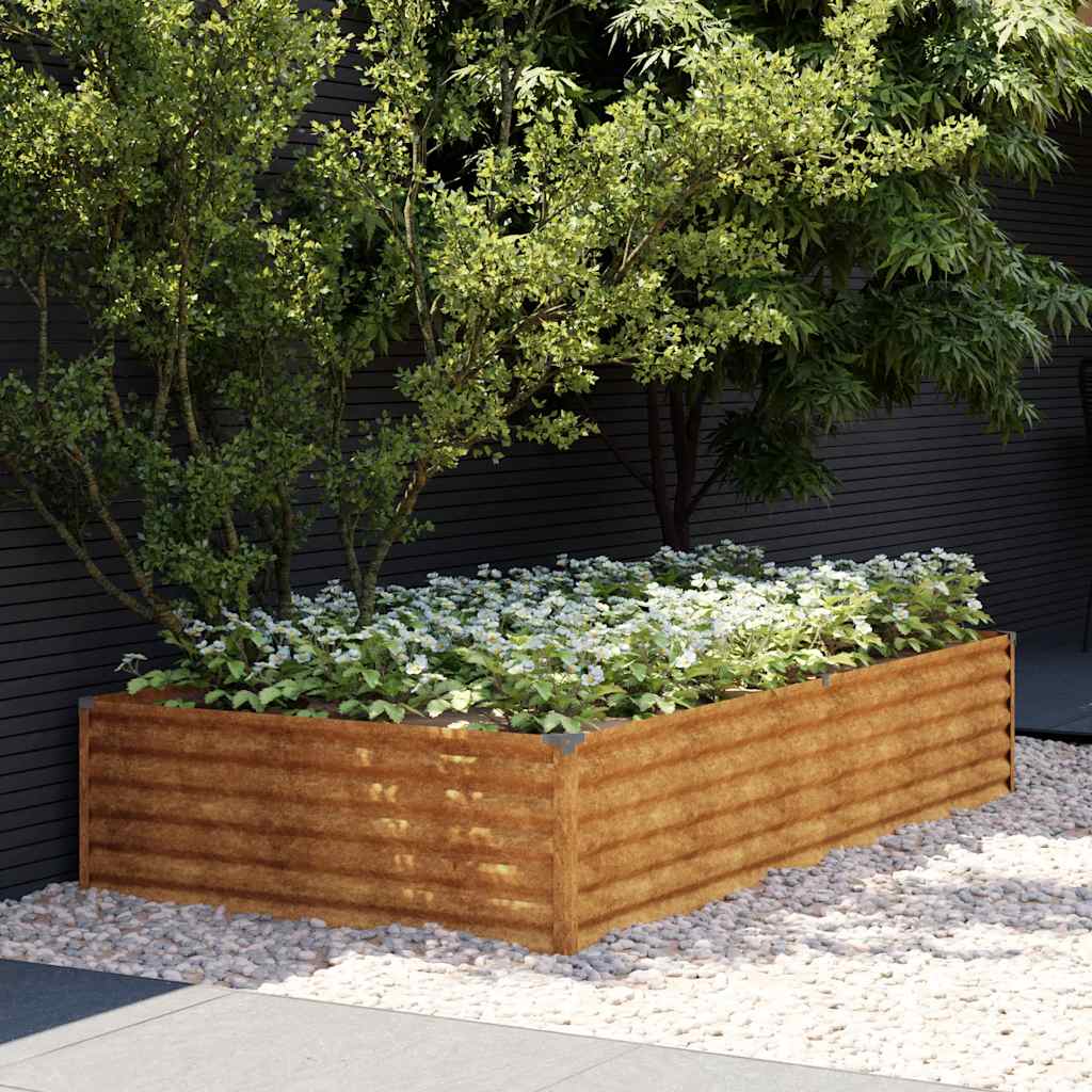 VIDAXL -Pflanzer erzogen 195x100x36 cm Cortenstaal