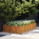 VIDAXL -Pflanzer erzogen 195x100x36 cm Cortenstaal