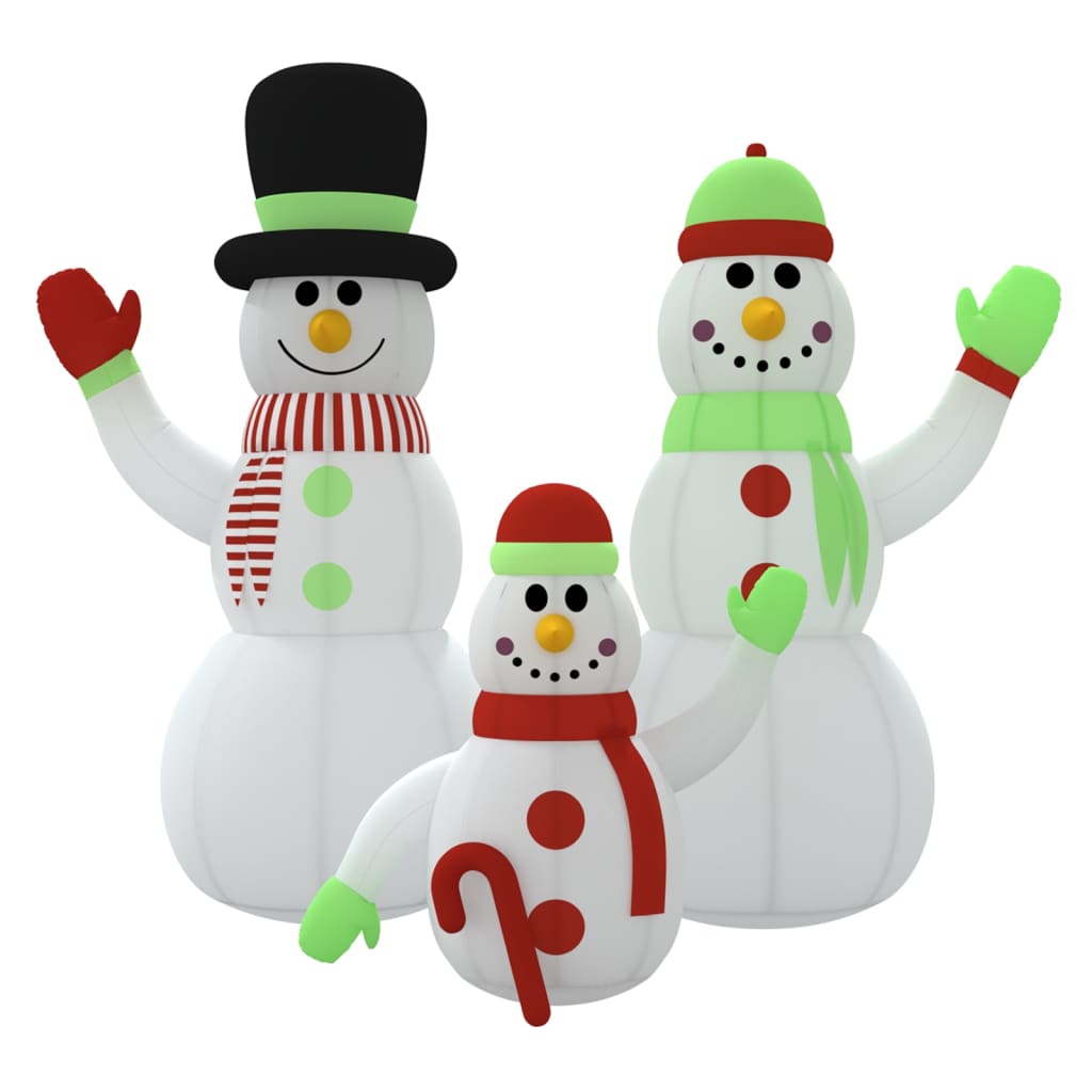 Vidaxl Schneemann mit LEDs mit 360 cm aufblasbar